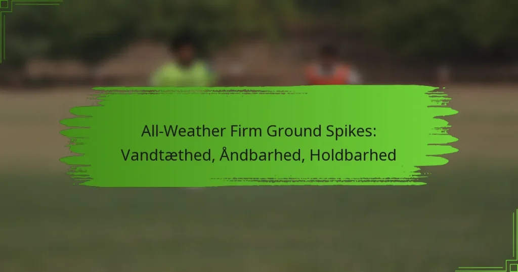 All-Weather Firm Ground Spikes: Vandtæthed, Åndbarhed, Holdbarhed