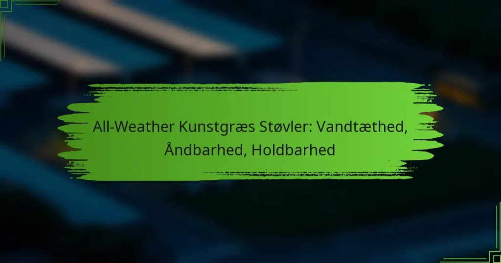 All-Weather Kunstgræs Støvler: Vandtæthed, Åndbarhed, Holdbarhed