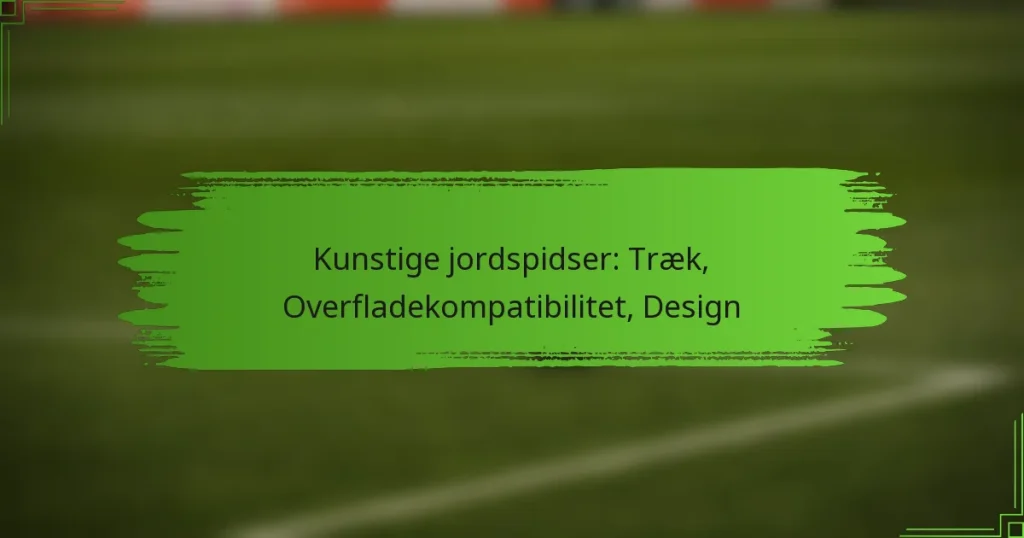 Kunstige jordspidser: Træk, Overfladekompatibilitet, Design