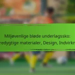 Miljøvenlige bløde underlagssko: Bæredygtige materialer, Design, Indvirkning