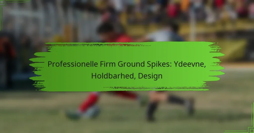 Professionelle Firm Ground Spikes: Ydeevne, Holdbarhed, Design