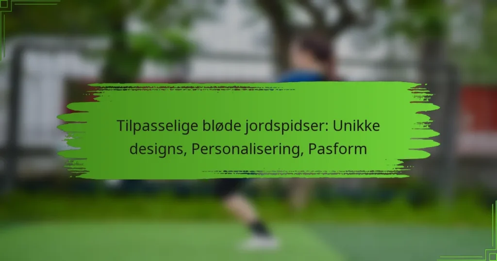 Tilpasselige bløde jordspidser: Unikke designs, Personalisering, Pasform