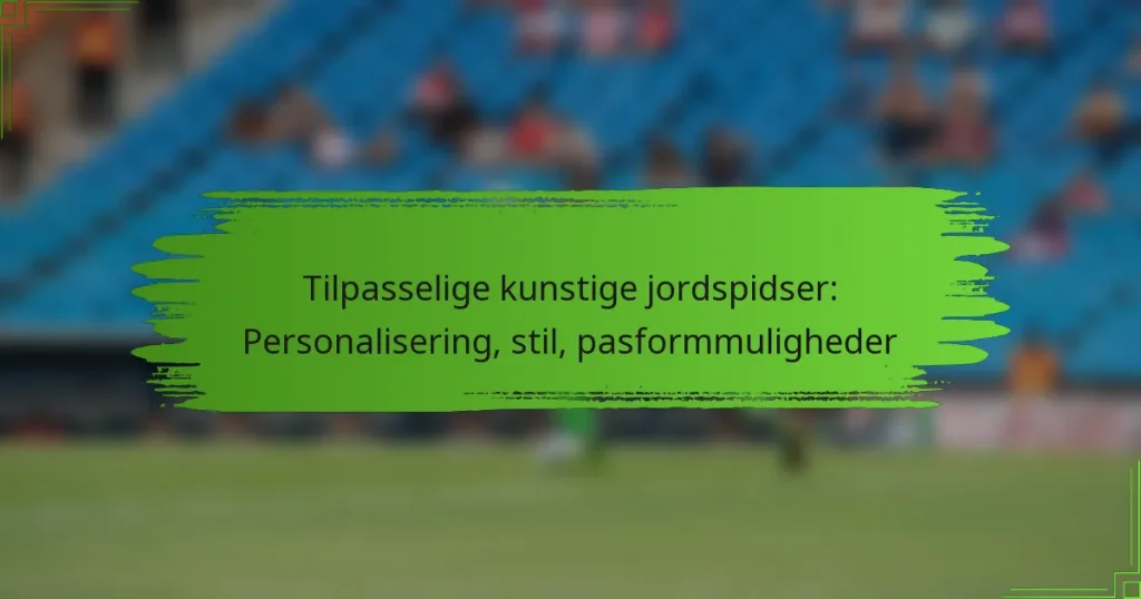 Tilpasselige kunstige jordspidser: Personalisering, stil, pasformmuligheder