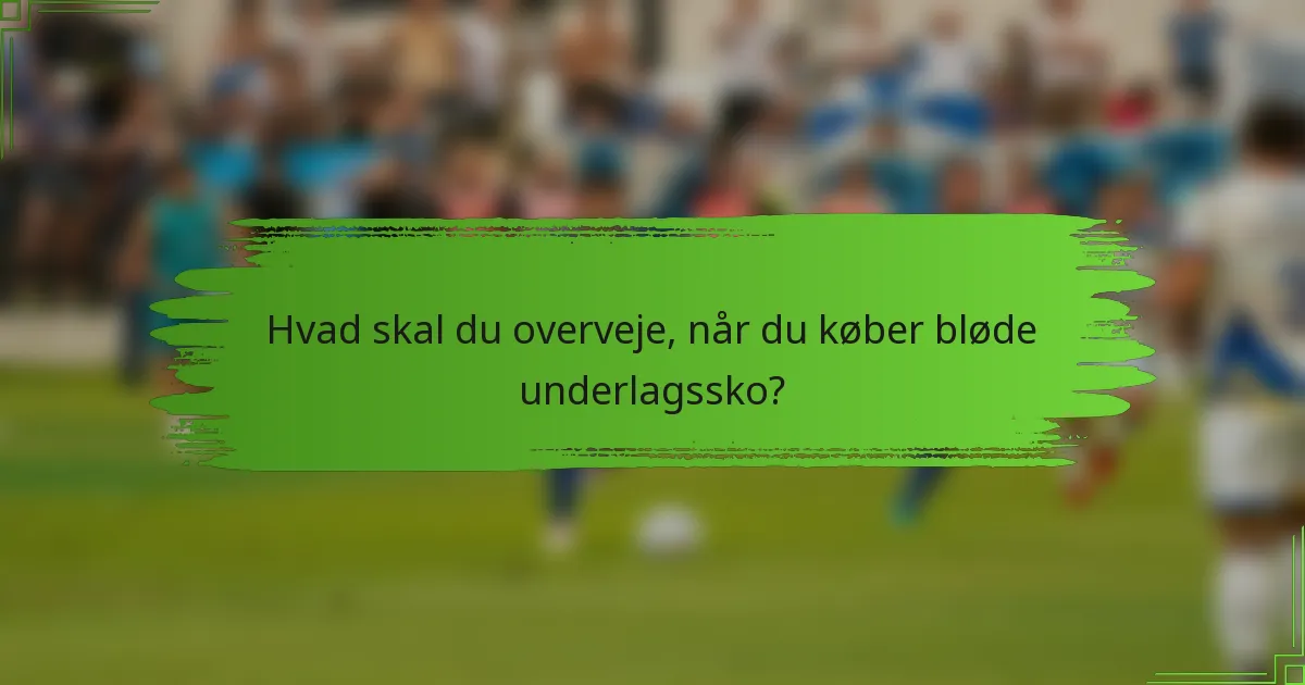 Hvad skal du overveje, når du køber bløde underlagssko?