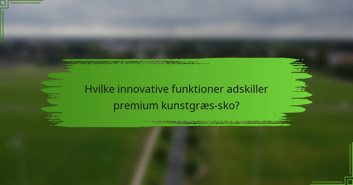Hvilke innovative funktioner adskiller premium kunstgræs-sko?