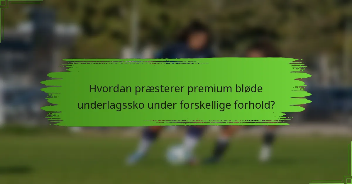 Hvordan præsterer premium bløde underlagssko under forskellige forhold?