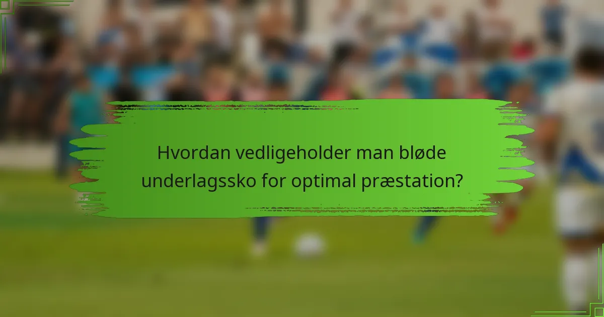 Hvordan vedligeholder man bløde underlagssko for optimal præstation?